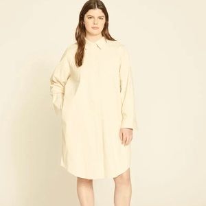 Universal Standard Chill Twill Tunic / Dress in Bone White - size 22/24
